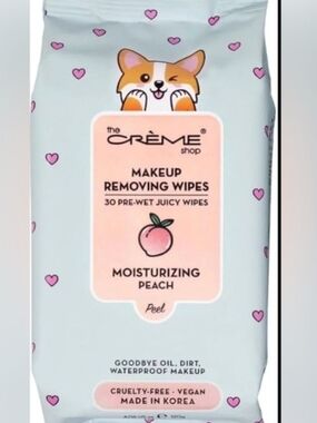 The Crème Shop Moisturizing Peach Makeup Removing Wipes — Peach